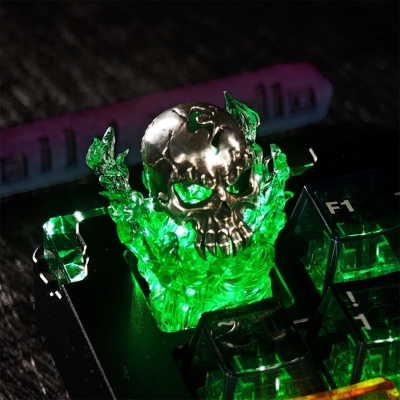WOW The Skull of Gul'dan Metal / Resin Artisan Keycaps for Mechanical Gaming Keyboard